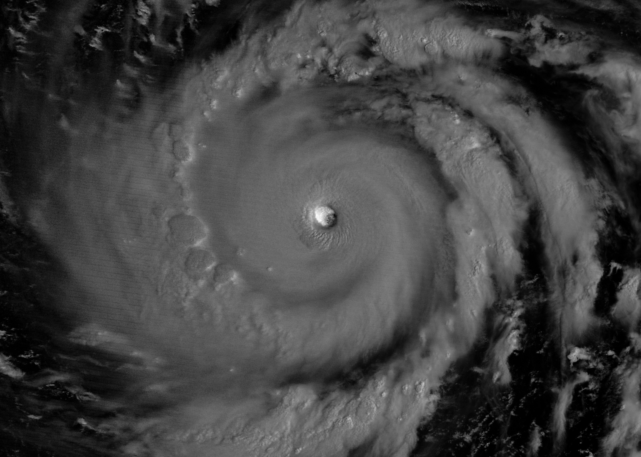 Super Typhoon Bavi at night from the July 14 harvest