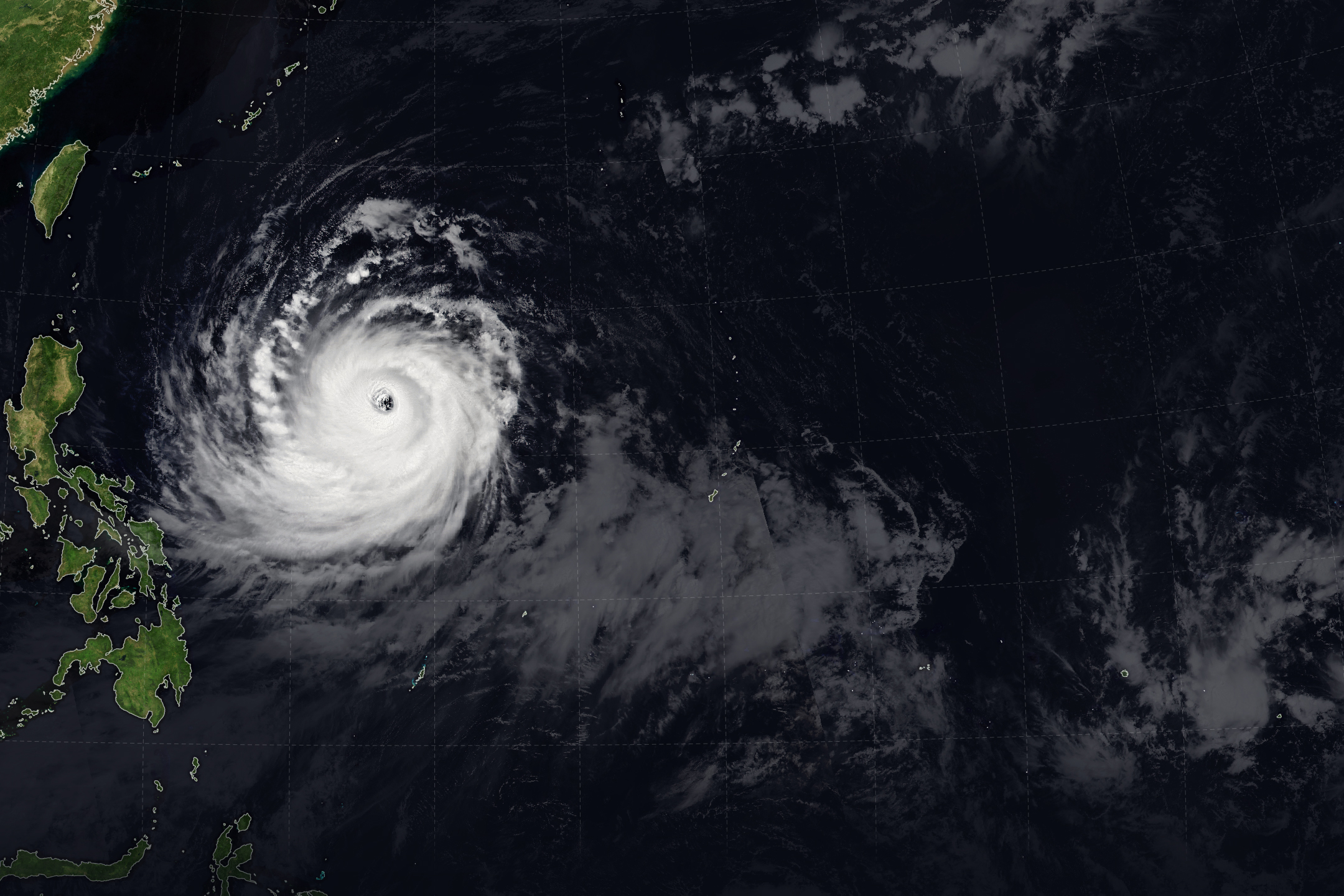 Super Typhoon Bavi wider view from the July 14 harvest